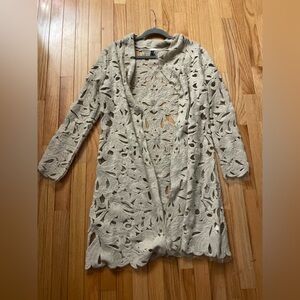 Hoss Beige Floral Cardigan Size 44